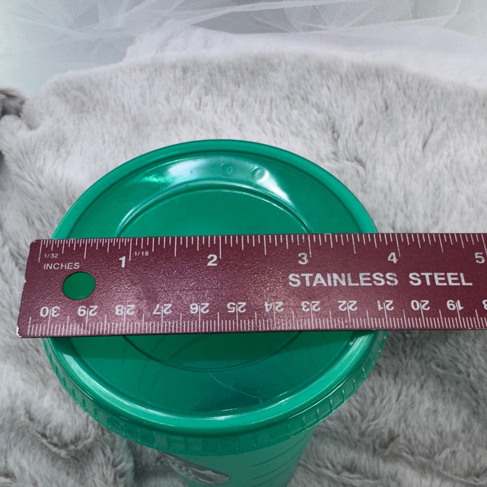 Starbucks Turquoise Plastic Reusable Cold Cup with Logo - Picture 7 of 7